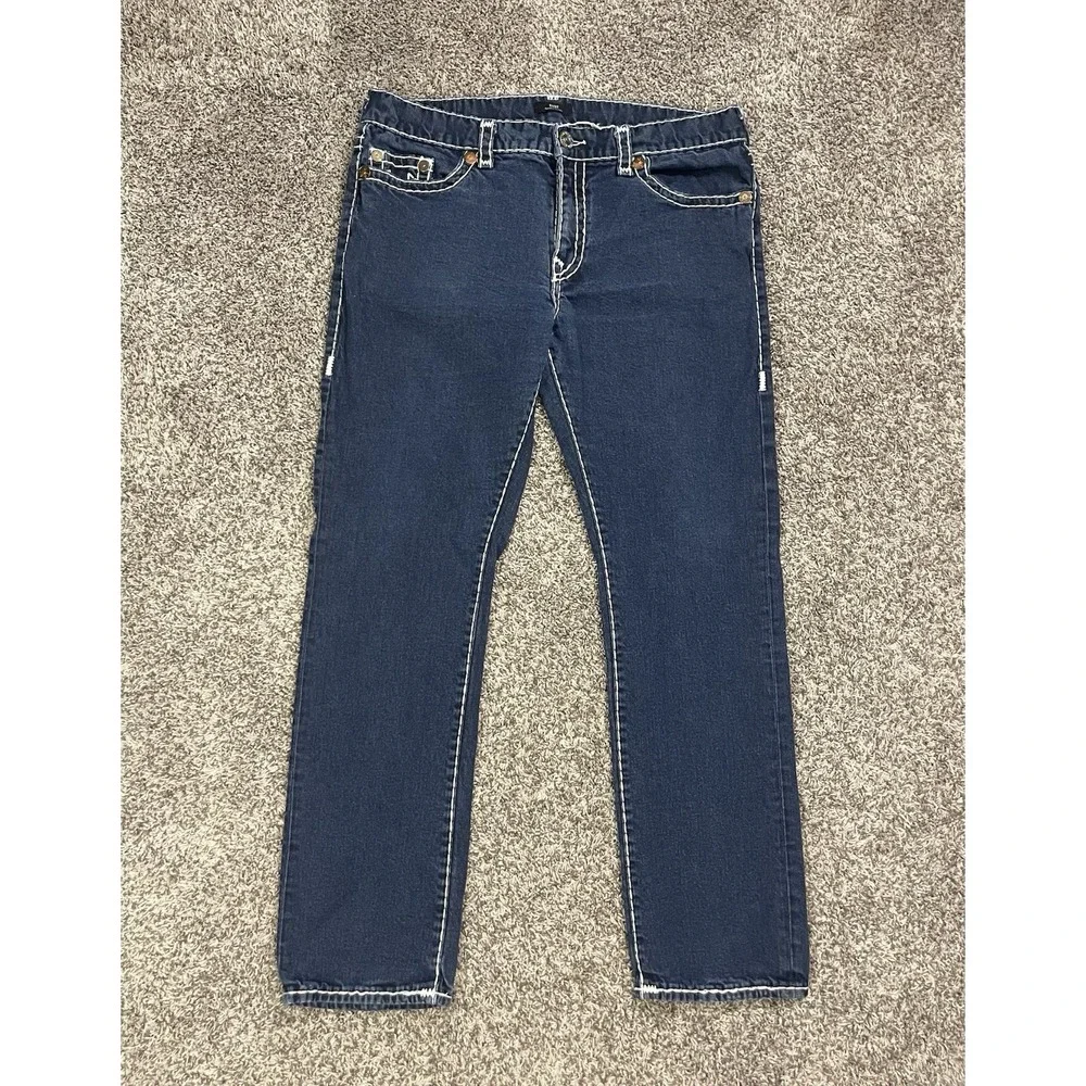 TRUE RELIGION RICKY SUPER T STITCH STRAIGHT JEAN SIZE 40x32
